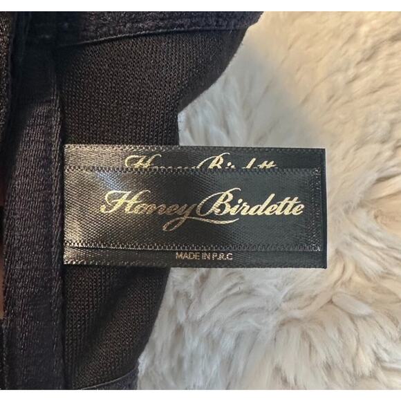 Honey Birdette CLAIRE🖤 Black & Gold Faux Leather Push Up Bra 32D - Picture 4 of 5